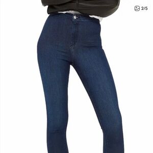 Topshop Joni High Waisted Skinny Jeans Dark Wash Size W28 L30